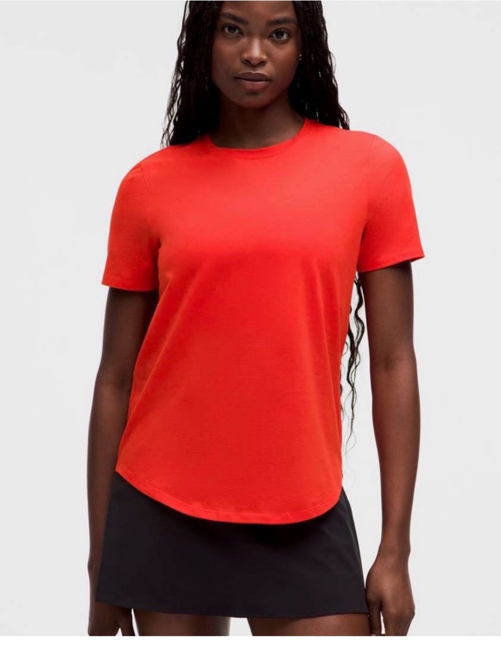 NWOT LULULEMON love curved hem tee in hot heat 4